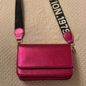 Metallic Pink crossbody bag